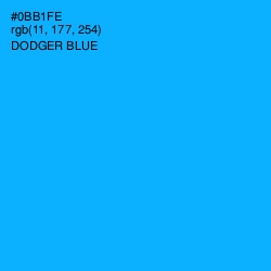 #0BB1FE - Dodger Blue Color Image